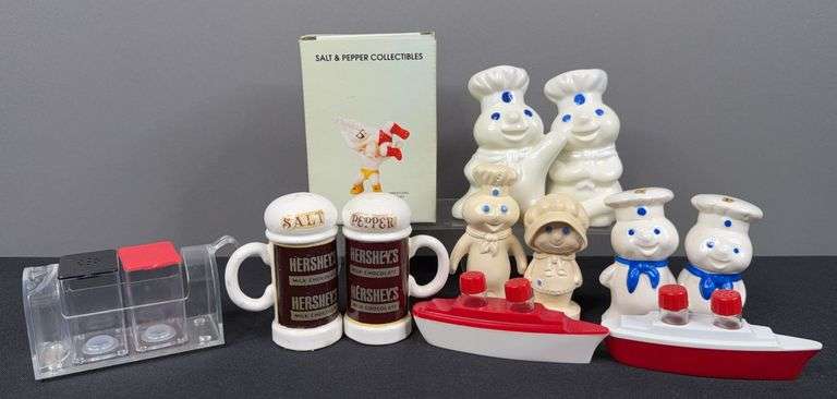 Hersheys & Pillsbury Dough Boy Salt & Pepper Shakers image
