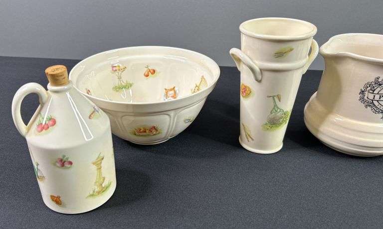 Aynsley Edwardian Garden Stacking Kitchenware and T.G. Ivory Classics Jug, Dish and Bowl