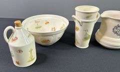 Aynsley Edwardian Garden Stacking Kitchenware and T.G. Ivory Classics Jug, Dish and Bowl