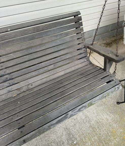 Wooden Bench Swing