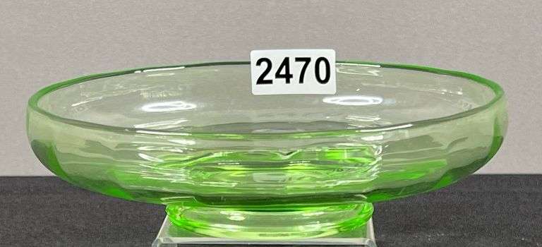 Green Uranium Glass Bowl