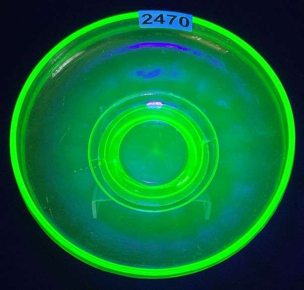 Green Uranium Glass Bowl