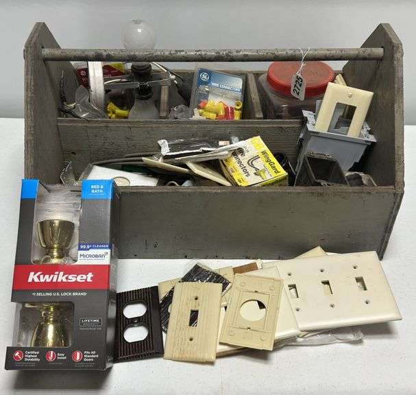 Tool Box with Electrical Outlets, Switches, & Supplies