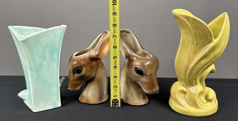 4 McCoy Flower Vases