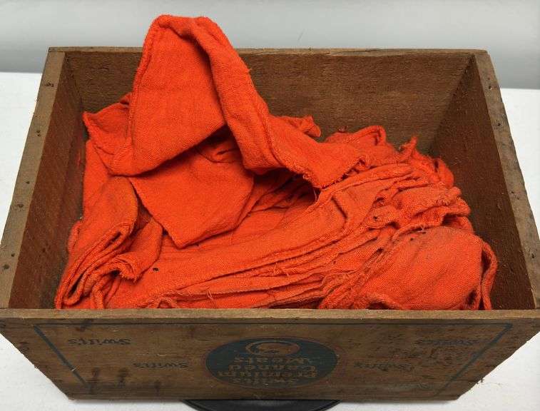 Swifts Premium Canned Meats Crate with Shop Rags