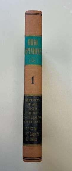 Ohio Opinions 3rd. Series Volumes 1-24
