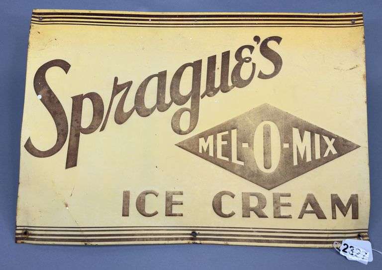 Sprague’s Mel-O-Mix Ice Cream Sign image