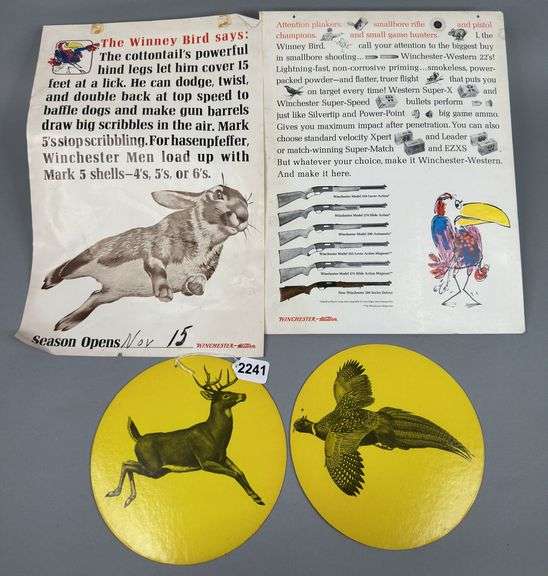 Winchester Advertising Posters & Double Sided Wild Game Pictures image