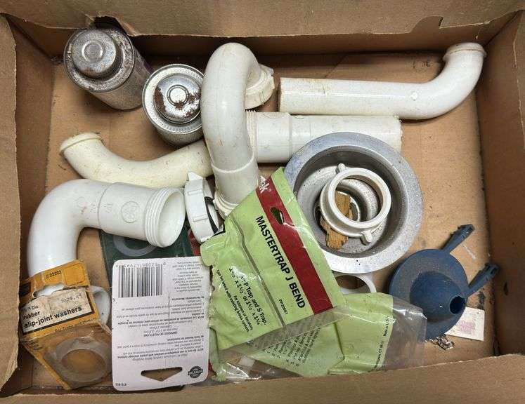 Metal Tool Box With Plumbing Supplies