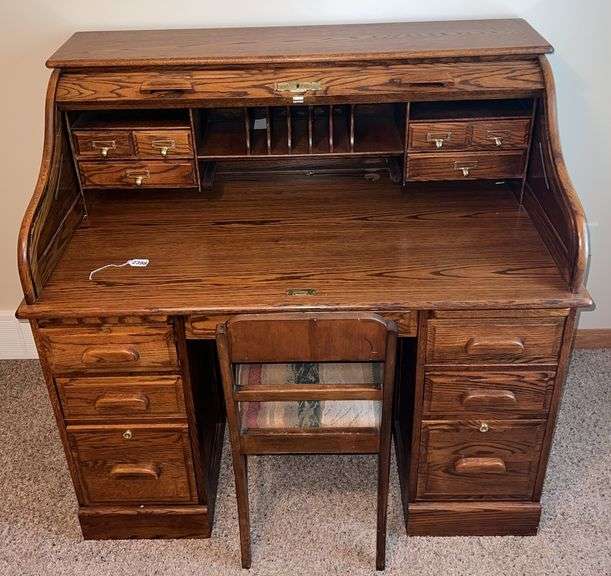 Winners Only Inc Roll Top Desk & Chair