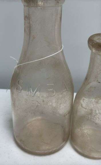 (2) SMBA Sidney, O Milk Bottles