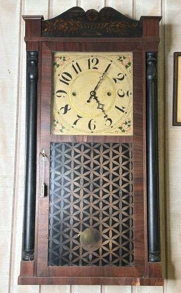 Boardman & Wells Improved Clocks Wooden Wall Clock image