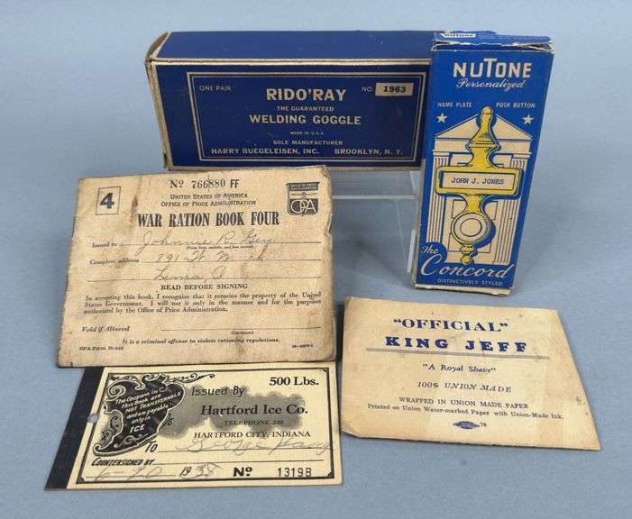 Concord Doorbell, King Jeff Razor Blades, Welding Goggles & Misc image