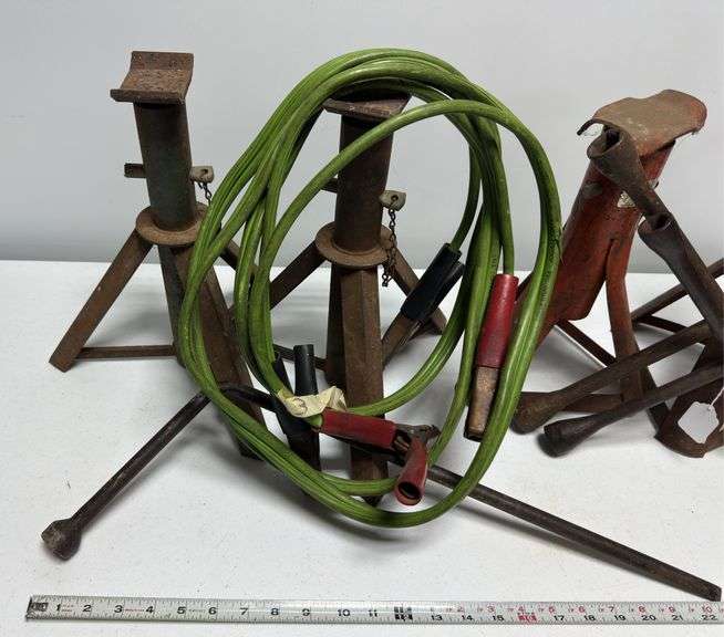 Jumper Cables, Jack Stands, tries Iron & 4-Way Tire Wrenches