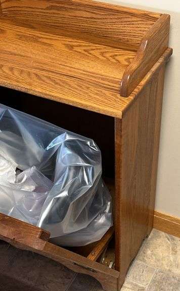 Oak Trash Can *and contents*