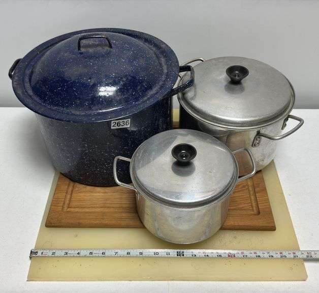 Cooking Pots, Cutting Boards, & Misc. Plumbing Supplies
