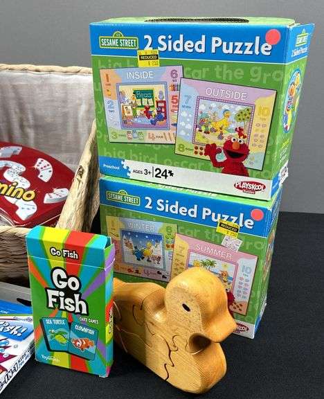 Sesame Street Puzzles, Teddy Bear & Wooden Ducks