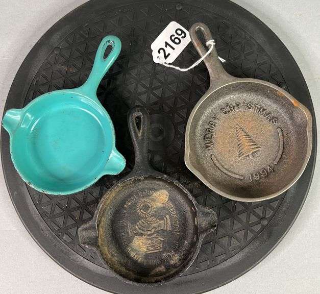 Trio of Skillet Ash Trays, WAGNER’S Original 100th Anniversary & Unmarked image