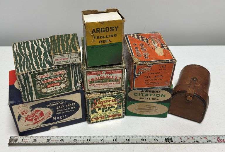 Vintage Fishing Reel Boxes