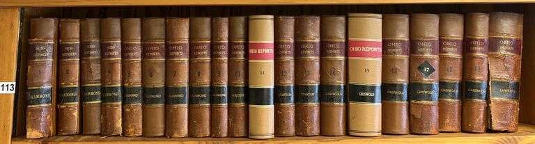 Ohio Reports Law Books Volumes 1-20