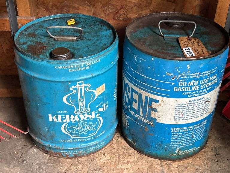 Pair of 5 Gallon Kerosene Cans