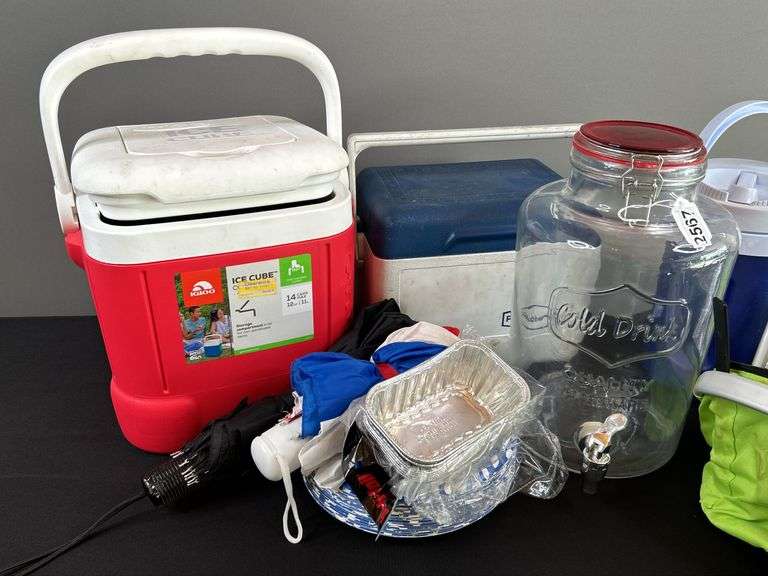 Coolers, Drink Dispenser, Umbrellas, Etc.