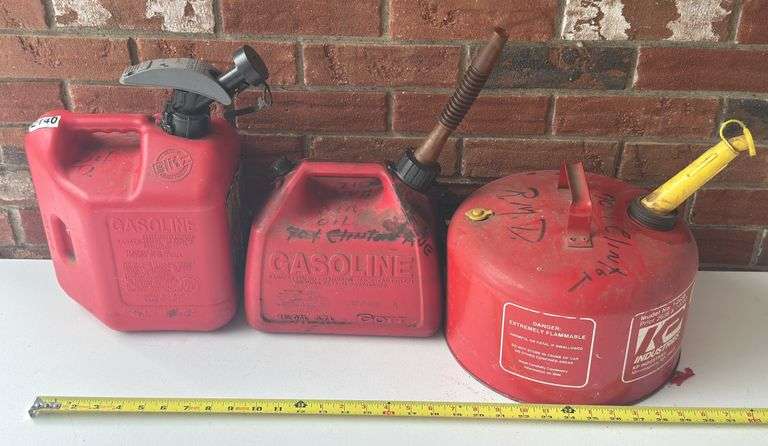 Assortment of Gas Cans