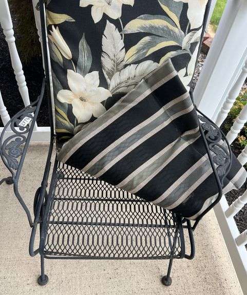 Pair Metal Rocking Porch Chairs