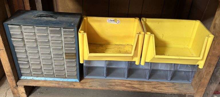 Lot of Assorted Nuts and Bolts In Organizers