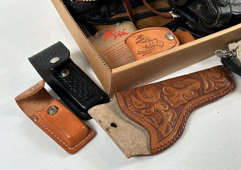 Handcuffs, Holsters & Assorted Leather Items
