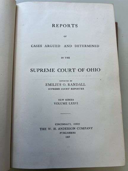 Ohio State Reports Volumes 38-76