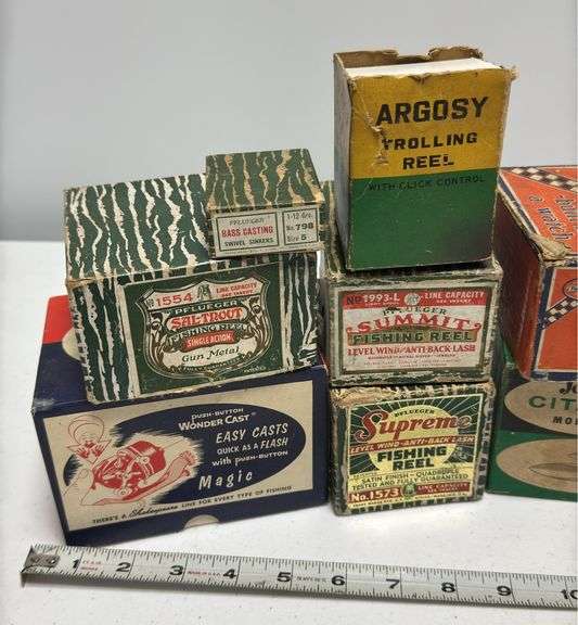 Vintage Fishing Reel Boxes