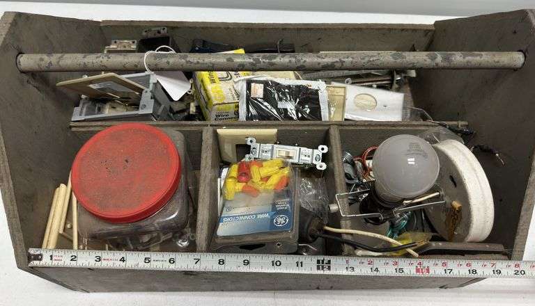 Tool Box with Electrical Outlets, Switches, & Supplies
