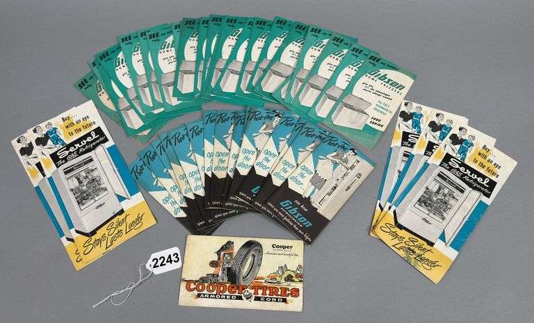 Cooper Tires & Gibson Refrigerators Advertising Booklets John Albers & Co Fort Loramie, Ohio image