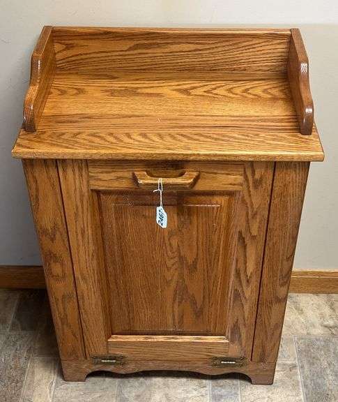 Oak Trash Can *and contents*