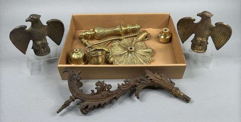 Brass Eagle Flag Pole Toppers & Brass Lamp Parts image