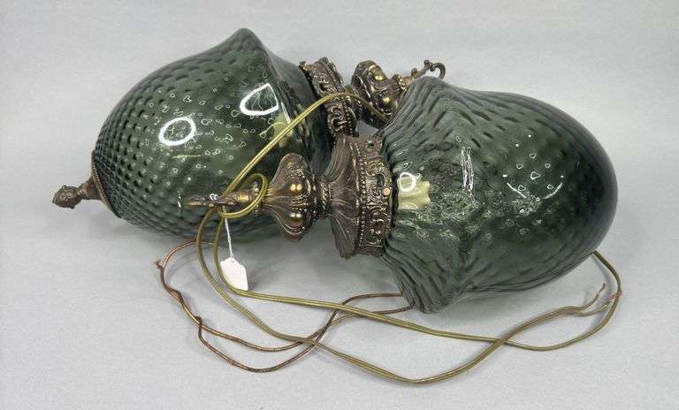 Pair of Glass Hanging Lanterns image