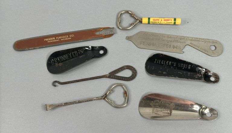 Columbus Ohio, Michigan & Misc Shoe Horns and Advertising Items image