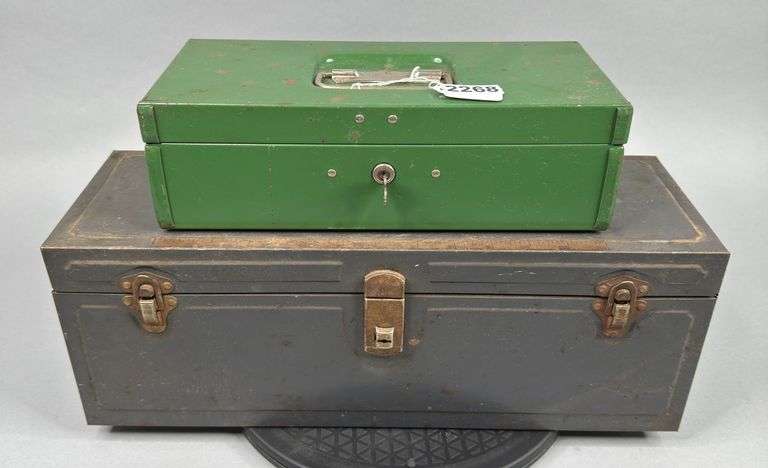 Pair of Metal Tool Boxes image