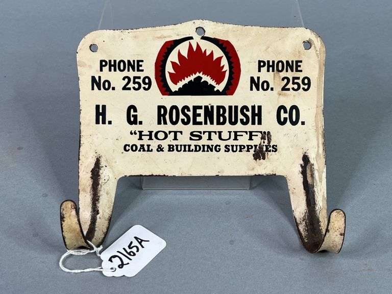 H.G. Rosenbush Co. “Hot Stuff” Coal & Building Supplies Advertising sign image