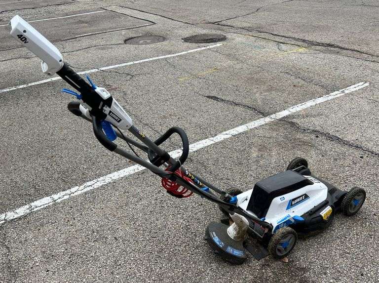 Hart 40v Push Lawn Mower & 40v Weed Eater