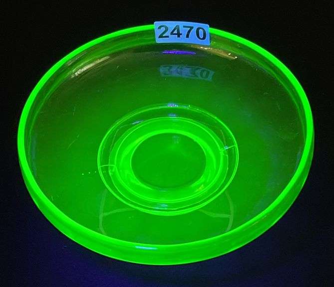 Green Uranium Glass Bowl