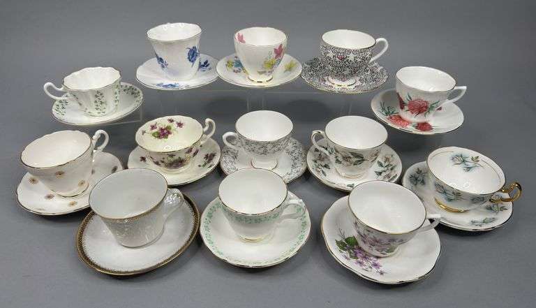 Various Pairs of Teacups & Plates image