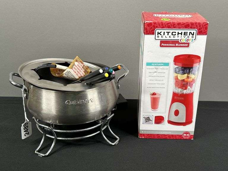 Cuisinart Electric Fondue Set & Kitchen Selectives Personal Blender