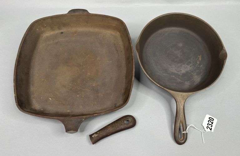 9” Cast Iron Skillet & Griswold Square Skillet image