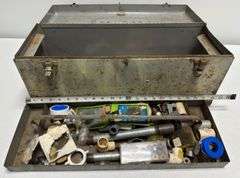 Metal Tool Box With Plumbing Supplies