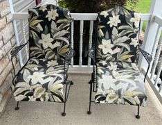 Pair Metal Rocking Porch Chairs