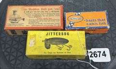 (3) Vintage Fishing Lure Boxes
