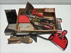 Drill Bits, Putty Knives, Channel Locks, & Assorted Tools