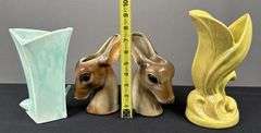 4 McCoy Flower Vases